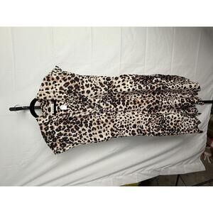 Menu Leopard Print Dress Vintage 1990s Medium/Large